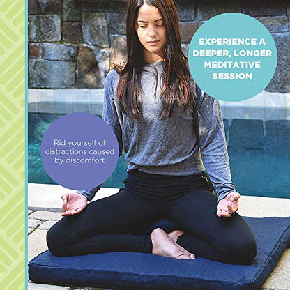 Bean Products Large Zabuton Meditation Cushion, Cotton Filled - Earth - color: Earth, size: Premium 32x26x3