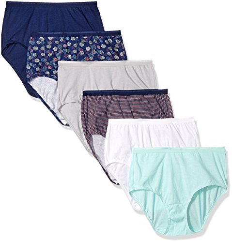 Fruit of the Loom Women's Body Tone Brief, 6-Pack, Assorted - color: Assorted 2, size: 8