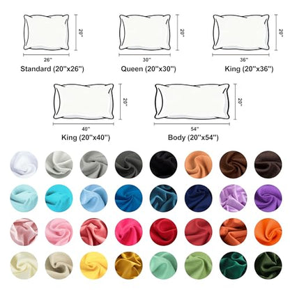 NTBAY Microfiber King Pillowcases, 2 Pack, 20 x 40, Dark Green - color: Dark Green, size: King (20" x 40")