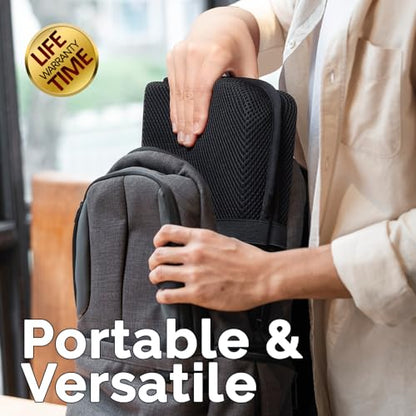 ComfiLife Ergo-Gel Airplane Seat Cushion – Travel Seat Cushion – Compact, Foldable, Portable Comfort