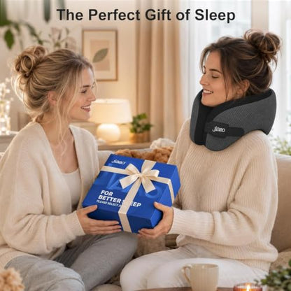 Ergonomic Travel Pillow,100% Memory Foam Travel Neck Pillow for Airplanes