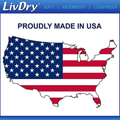 LivDry Adult Incontinence Underwear, Extra Absorbency with Overnight Comfort Bundle - Medium, Bag