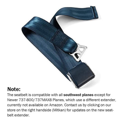 2 Mirone Adjustable Airplane Seat Belt Extenders Seatbelt Extension for All Airlines (7-32 Inch), E-9 Safety Certified (Type A & B)