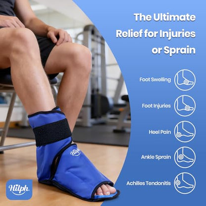 Hilph Foot Ankle Ice Pack Wrap for Injuries, Ice Boot for Surgery Recovery - size: Medium