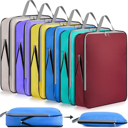 Hosuly 6 Pcs Compression Packing Cubes, 17.3 x 12.6'', Colorful - color: Colorful