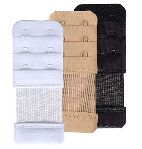 SAMGU Women's Bra Extenders 2 Hook/3 Hook/4 Hook/5 Hook/6 Hook Soft Stretchy - color: 2 Hook 3/4" Spacing, Multicolor