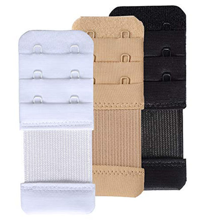 SAMGU Women's Bra Extenders 2 Hook/3 Hook/4 Hook/5 Hook/6 Hook Soft Stretchy - color: 2 Hook 3/4" Spacing, Multicolor