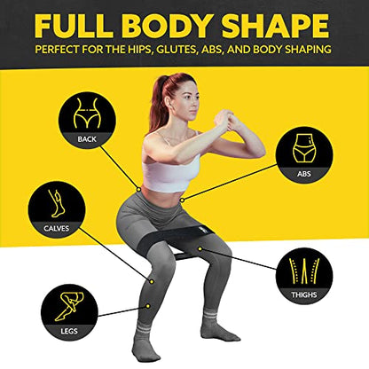 Fabric Booty Bands for Legs and Butt Workout - Resistance Bands Set (8)