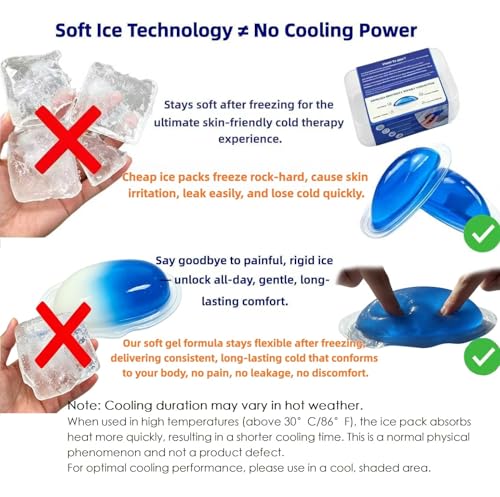 CoolBloom 2PC Hemorrhoid Ice Pack, Gel Pad Pain & Swelling Relief Women Men