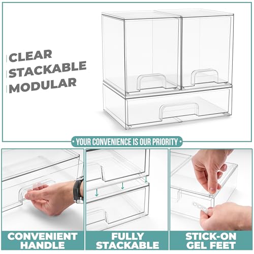Sorbus Baby Bottle Organizer, Stackable Design (2 Tall + 1 Wide) - size: 2 Tall + 1 Wide