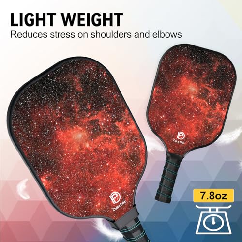 DULCE DOM Pickleball Paddles Set of 2/4 - USAPA Approved - color: Red*2