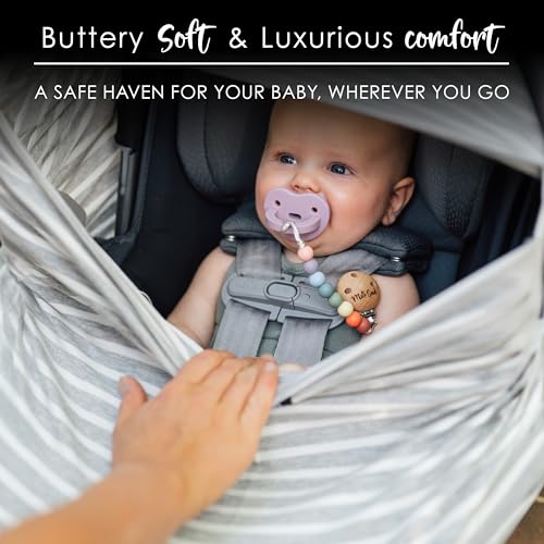 Milk Snob Original 5-in-1 Baby Nursing & Carseat Cover (Heather Grey)