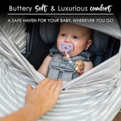 Milk Snob Original 5-in-1 Baby Nursing & Carseat Cover (Heather Grey)