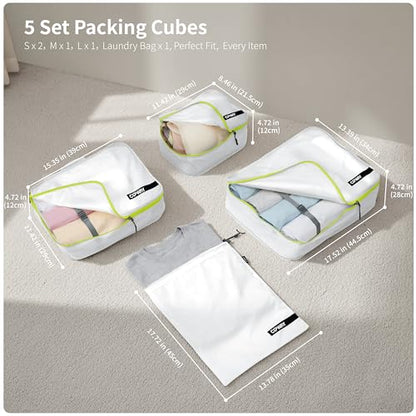 Cipway 5 Set Packing Cubes for Travel White - color: White