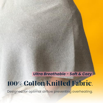 Gold Mamas 100% Cotton Nursing Cover for Breastfeeding - color: Gray/CottonFabric