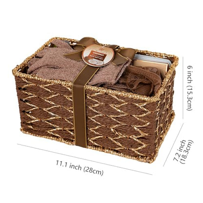 35 Pcs Coconut Vanilla Spa Gift Basket for Women & Men, Face Skin Care Set