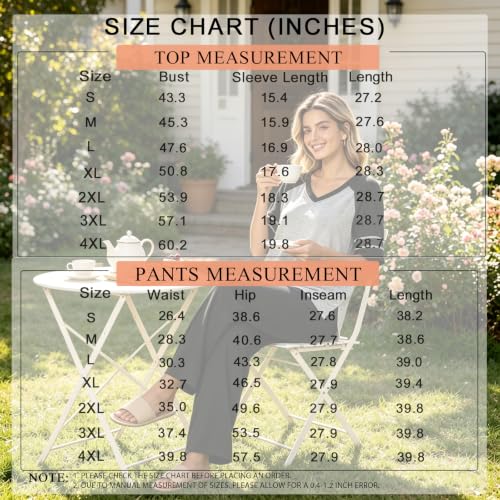 Anyhold Lounge Sets for Women Fall Pajamas Set 2 Piece Outfits - color: Dark-gray, size: Medium