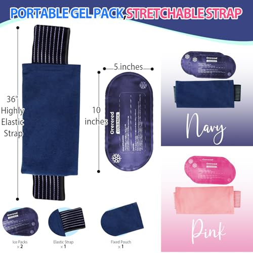 Ice Packs for Injuries Reusable, 3-Piece Set Soft Cold Gel - color: 3pcs-pink