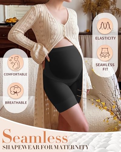 3 Pack Maternity Shapewear Shorts - color: Black, Black, Black, size: XX-Large