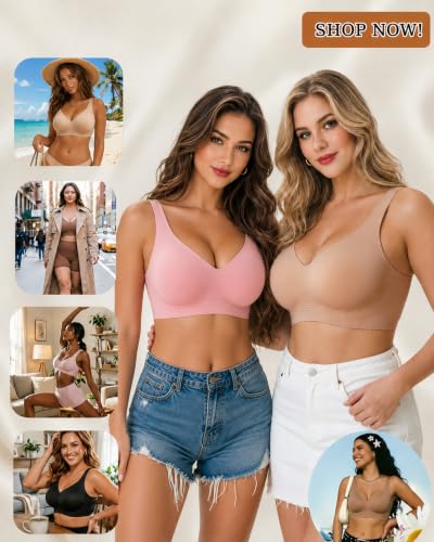 Jelly Wireless Supportive Minimizer Seamless Bras for Women Wide Straps Full Coverage Plus Size Bralette Bra - size: (38) C
