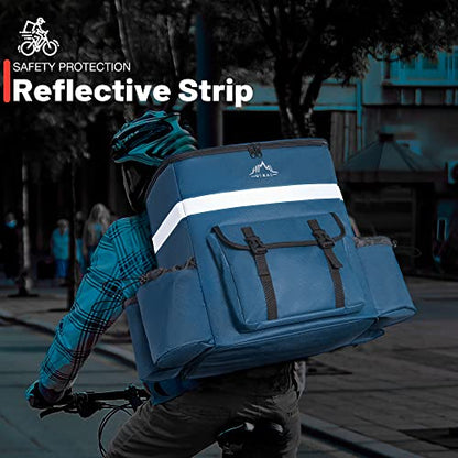 GoHimal Food Delivery Backpack Delivery Bags for Uber Eats DoorDash Blue - color: Blue