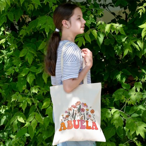 Grandma Gifts Tote Bag Birthday Mothers Day Retirement Gifts for Women Mama Nana Mimi Shoulder Bag Reusable Grocery Bags - color: Abuela