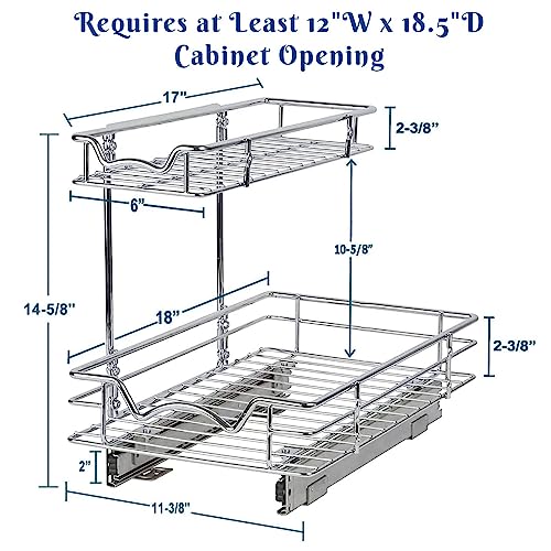HOLDN’ STORAGE Under Sink Organizers and Storage, 11" W x 18" D x 15" H