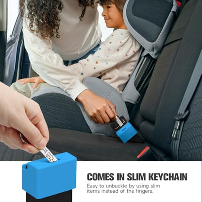 Morlike Silicone Seatbelt Secure Buckle Safety Cover Lock (BLUE2-2 PCAK) - color: BLUE2-2 PCAK