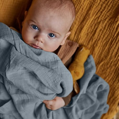 Swaddle Blanket, 100% Organic Cotton Muslin, 47"x47" Newborn - color: Tradewins