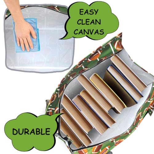 NGIL Work Tote Bag with Exterior Pockets - color: Football-black