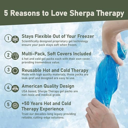 Flexible Hot and Cold Gel Pack, 9.5" x 4.5", 4 Pack - style: HotandCold