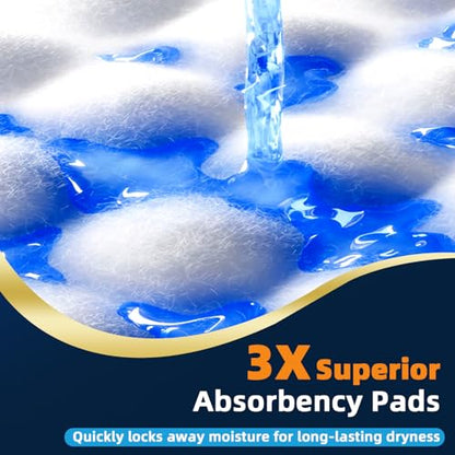 AAY Disposable Bed Pads with Adhesive Strips 36" x 36" (50 Count) - size: 36"X36"-50 with Adhesive