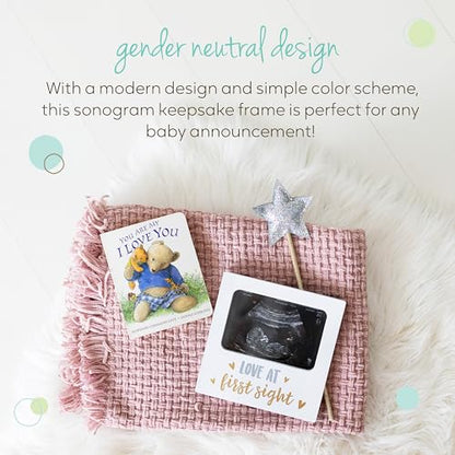 Love at First Sight White Sonogram Keepsake Frame - size: One Size, style: Love at First Sight Frame