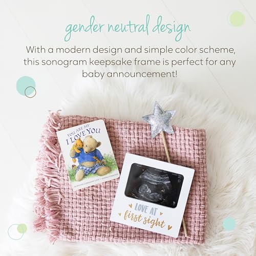 Love at First Sight White Sonogram Keepsake Frame - size: One Size, style: Love at First Sight Frame