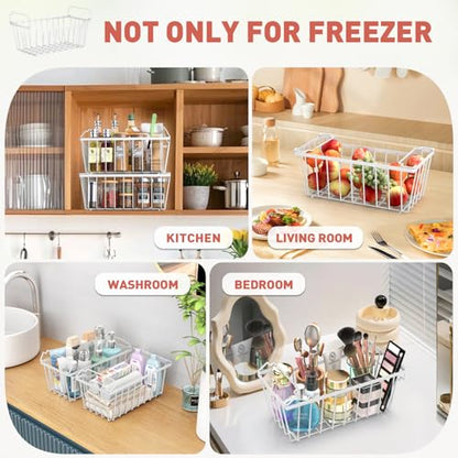 Goovilla Freezer Organizer Bins for 5-7 Cu.FT Chest Freezer, 4 Pack White - color: White