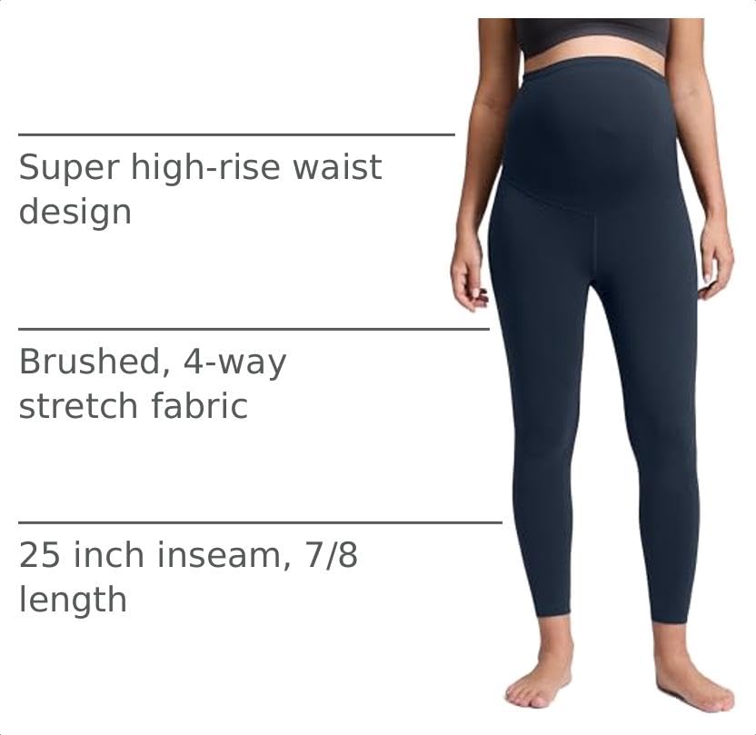CRZ YOGA Maternity Leggings 25" - color: True Navy, size: Small