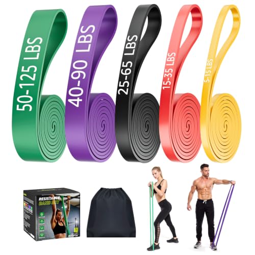 Dapofajo Resistance Bands for Working Out: 5-Level Anti-Snap Silicone Bands - color: Multicolor
