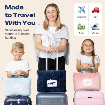 EverSnug Travel Blanket & Pillow 68x42 - Premium Ultra-Soft Microfleece 2 in 1 Compact & Packable Flight Blanket with Soft Bag Pillowcase, Hand Luggage Sleeve and Backpack Clip (Grey) - color: Grey