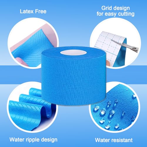 Kinesiology Tape 5 Rolls Mix 1.5inx16.4ft Athletic Tape for Sport - color: Colorful