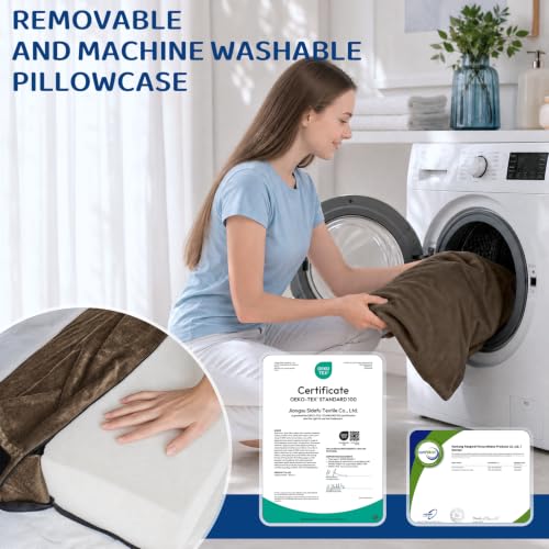 Recliner Foot Rest Cushion with Removable Semi-Cylinder - color: Coffee