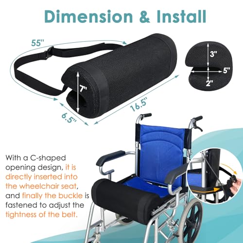 Wheelchair Seatbelt for Adults Medical Restraints for Elderly Dementia Patients Seniors Wheel Chair Lap Cushions to Prevent Forward Sliding Harness Safety Straps Leg Support Wheelchair Accessories