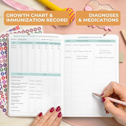 Clever Fox Baby Log Book for Newborns, Daily Feeding Tracker, Pearl - color: Pearl