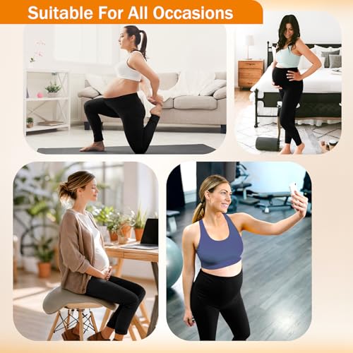 SINOPHANT Maternity Fleece Lined Leggings Over Belly with Pockets - size: XX-Large