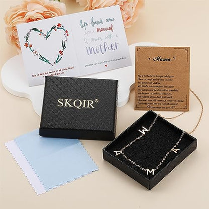 SKQIR Mama Necklaces for Women with Message Card - color: Rose Gold MAMA