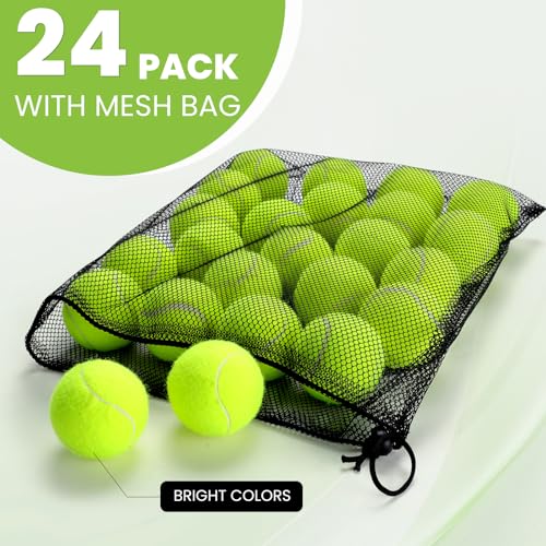 FURWEY Tennis Ball,6/12/24/36/40/80 Pack Training Balls,Dog Balls - size: 24P
