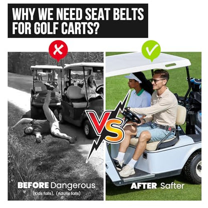 Universal Golf Cart Seat Belt Adjustable 2 Pack