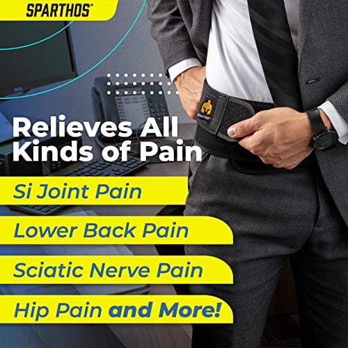 Sparthos Sacroiliac SI Belt, SI Joint Belt for Women & Men - Black, Regular - color: Black