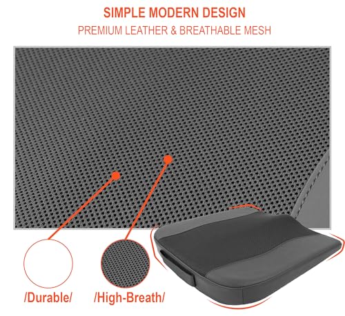 Lofty Aim Car Seat Cushion, Memory Foam Car Seat Cushions for Long Driving - color: Obsidian Speck Black