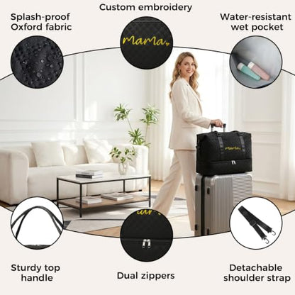Large Maternity Hospital Bag, Black - color: Black