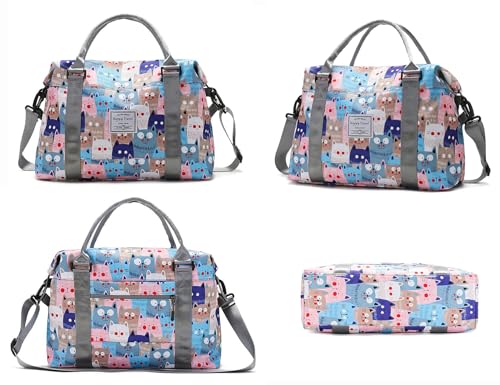 Travel Duffle Bag Weekender Overnight Gym Bag for Women, Colorful Triangle - color: Colorful Triangle
